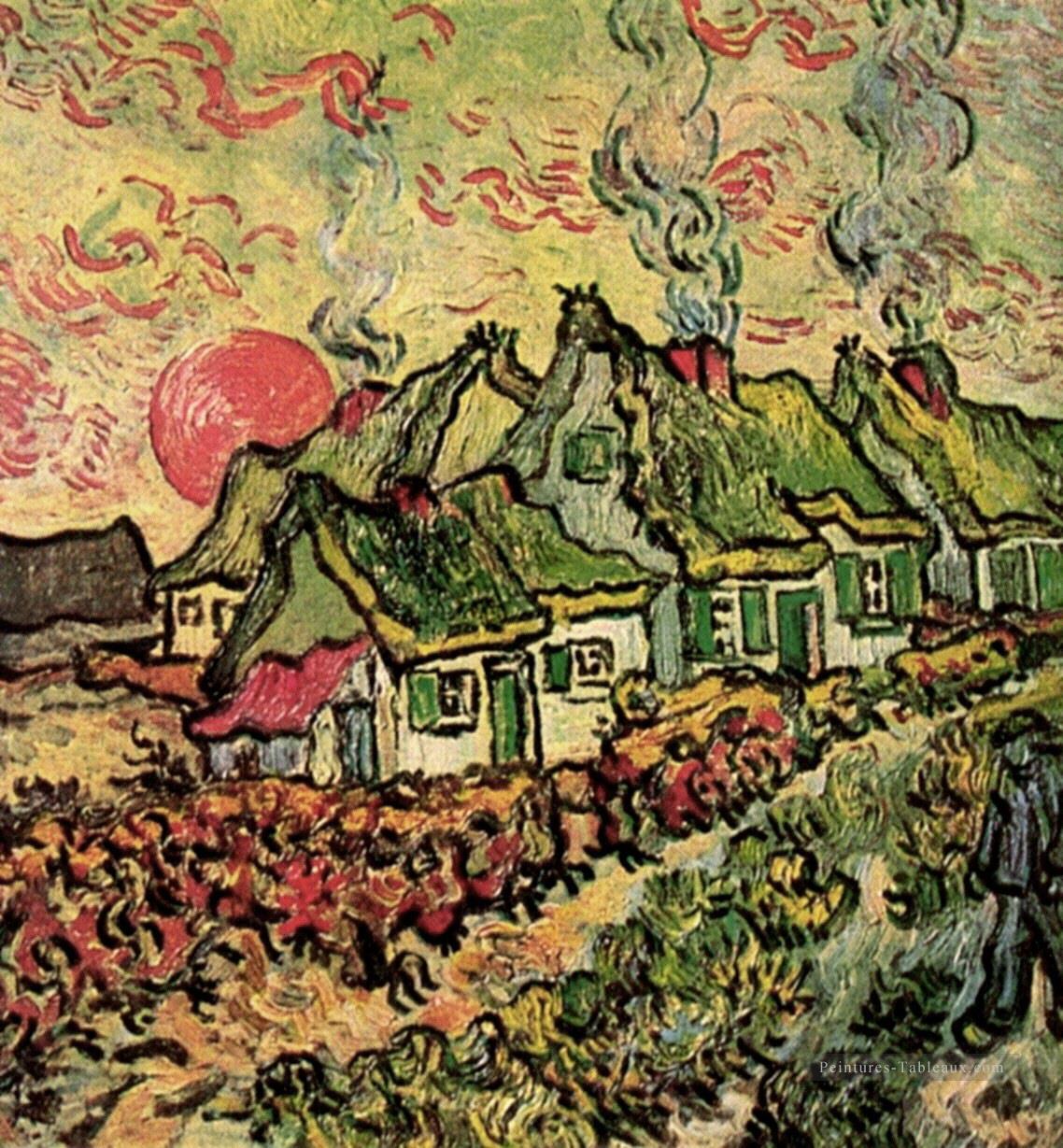 Cottages Reminiscence du Nord Vincent van Gogh Peintures à l'huile